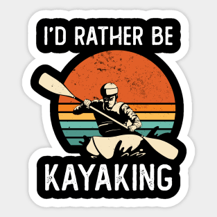 I'd Rather Be Kayaking Sticker
